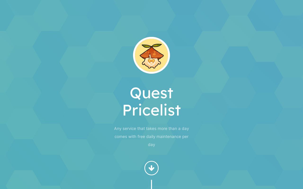 Quest Pricelist